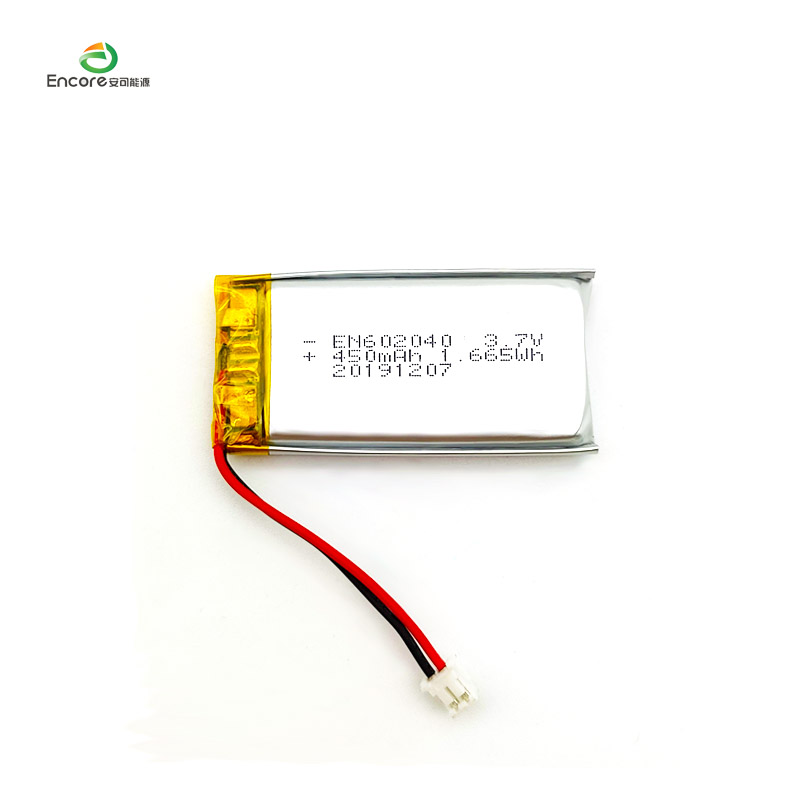 602040 3.7v 450mah 리튬 폴리머 배터리