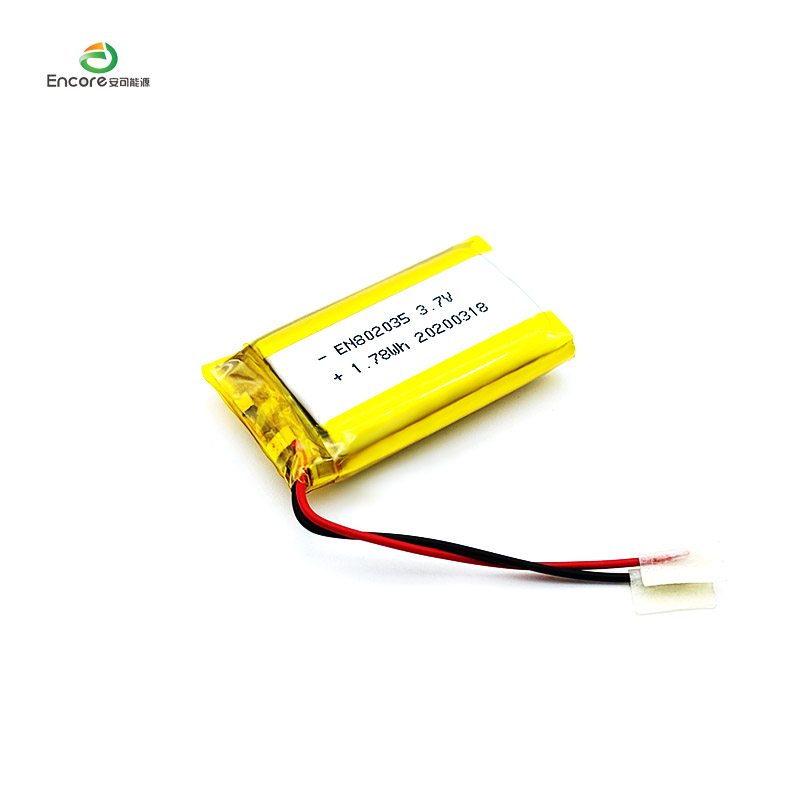 802035 3.7v 480mah 리튬 폴리머 배터리